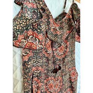 Summer Festival Hippie Xhiliration Pants Jumper Hippie Floral Earthy Pockets